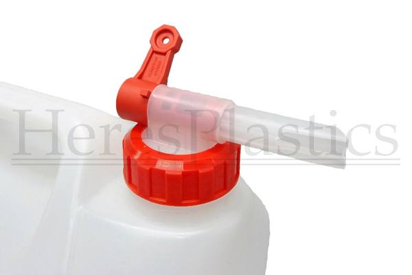 dispensing tap plastic pourer spigot canister din42 screw cap faucet 42mm jerrycan decanting