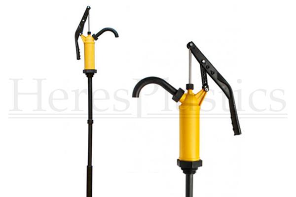 piston drum hand pump pp lever barrel yellow